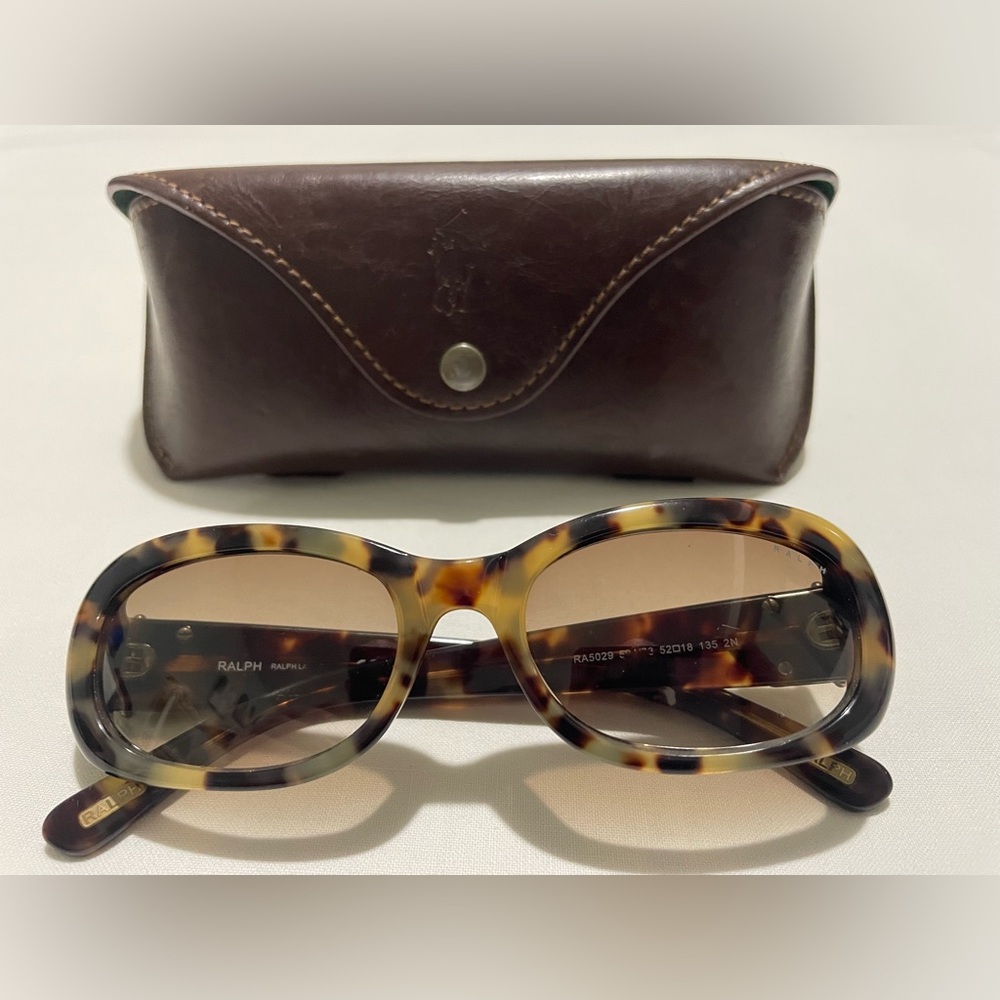 womens RALPH LAUREN SUNGLASSES #RA5029  TORTOISE PRINT Oval Frames FREE SHIPPING